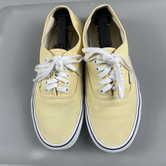 Vans Authentic Yellow Canvas Sneakers Womens 9.5 Mens 8 - Picture 6 of 12